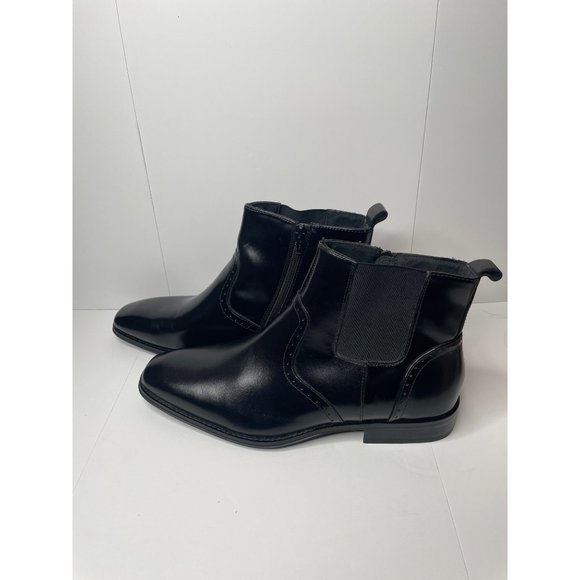 Stacy Adams men\'s ankle boots black leather side zip size 9 1/2 main image 4
